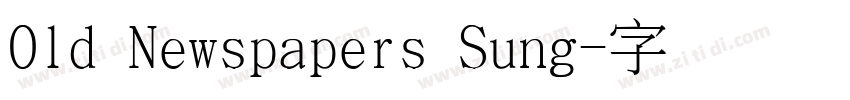 Old Newspapers Sung字体转换